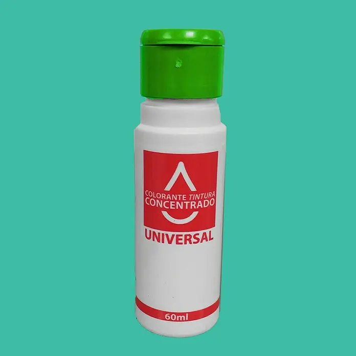 Colorante Concentrado universal - Verde, 60 ml - Una botella de concentrado de tinte universal con tapa verde, ideal para teñir diversos materiales. El producto contiene 60 ml.