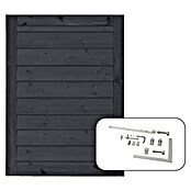 Plus Zauntor Klink inkl. Beschläge (100 x 125 cm, Schwarz (RAL 9005)) | BAUHAUS
