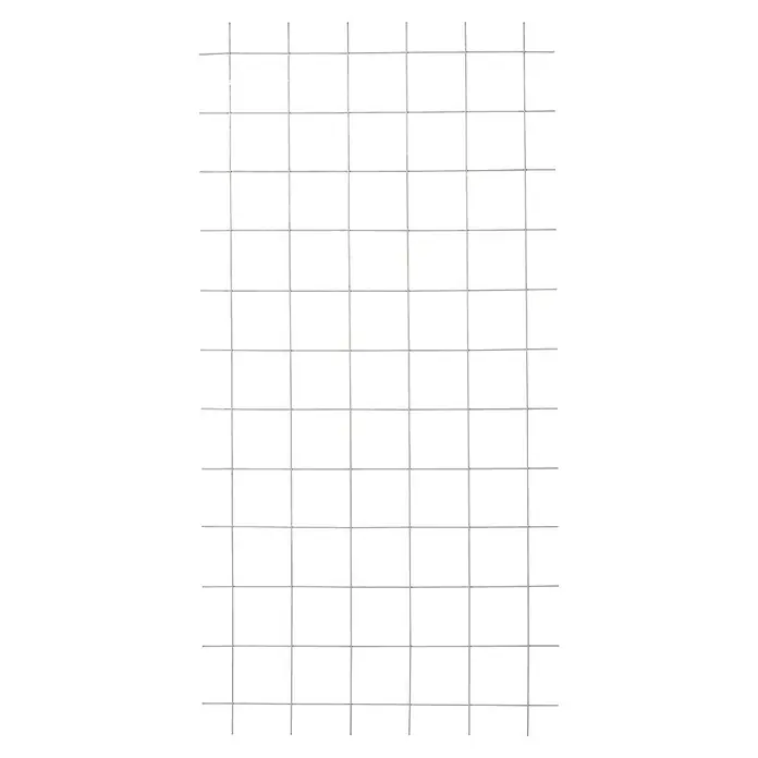 Plus Wandspalier Maschengröße: 15 x 15 cm - L x B: 180 x 90 cm, Anzahl Streben: 6 Stk., Silber - Abstraktes Bild eines weißen Bücherregals mit minimalistischem Design und schlichten Linien, das einen modernen und aufgeräumten Look erzeugt.