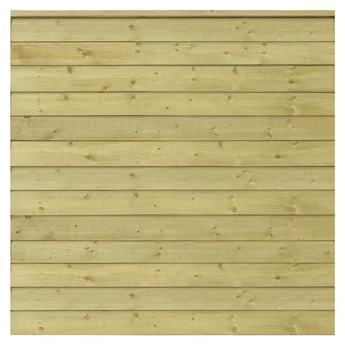 Sichtschutzelement Klink - L x B x H: 166 x 174 x 2,7 cm, Holz, Natur - Helle, horizontale Holzbretter mit sichtbaren Ästen, geeignet für Wandverkleidungen oder Zäune.