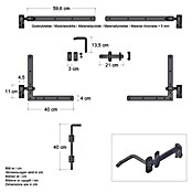Plus Doppeltorbeschlag für Doppeltür 70 mm (Stahl) | BAUHAUS