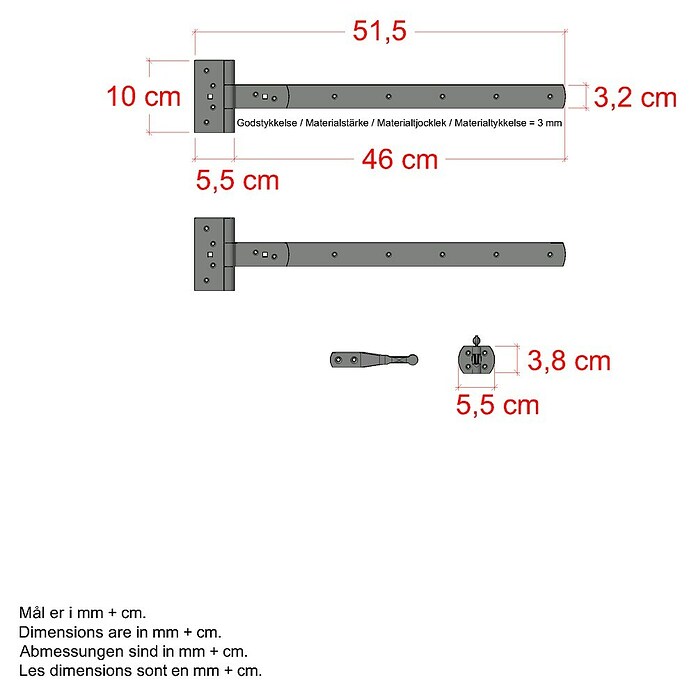 Plus Beschlag-Set für niedrige Einzeltore (Stahl) | BAUHAUS