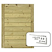 Plus Zauntor Klink inkl. Beschläge (100 x 125 cm, Natur, Holz) | BAUHAUS