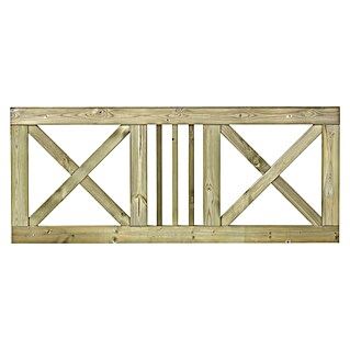 Plus Gartenzaun Schloss (B x H: 180 x 75 cm, Natur)