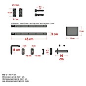 Plus Beschlag-Set für Einzeltore Skagen/Retro mit justierbaren Scharnieren (Stahl) | BAUHAUS