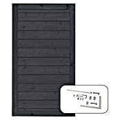 Plus Zauntor Klink inkl. Beschläge (100 x 163 cm, Schwarz (RAL 9005), Holz) | BAUHAUS