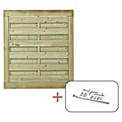 Plus Zauntor Newline inkl. Beschläge (100 x 110 cm, Natur, Holz) | BAUHAUS