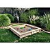 Sandkasten (150 x 150 x 26 cm, Holz, Naturbelassen) BAUHAUS