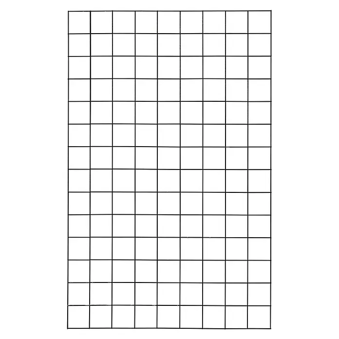 Plus Wandspalier Maschengröße: 10 x 10 cm - L x B: 140 x 90 cm, Anzahl Streben: 10 Stk., Schwarz (RAL 9005) - Schwarze Mosaikfliese für Wände und Böden. Ideal für Küche und Bad, verleiht jedem Raum ein elegantes und modernes Ambiente.