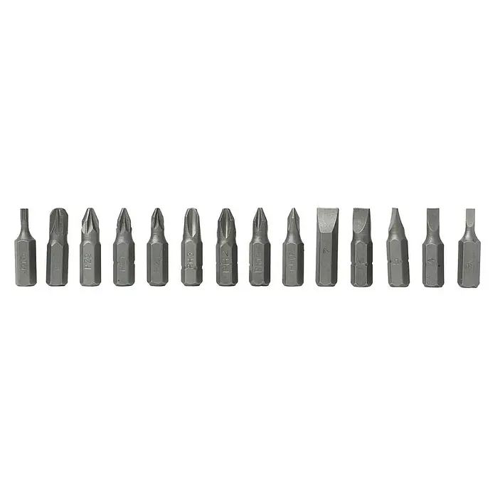 Fulmo Atornillador de batería - 3,6 V, 1 batería, 1,3 Ah, 3,5 Nm - Juego de puntas de destornillador de metal plateado: Phillips, Pozi, Torx y planas, para varios tipos de tornillos.