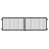 Plus Basic Zauntor Basic inkl. Beschläge (300 x 85 cm, Schwarz (RAL 9005), Stahl) | BAUHAUS