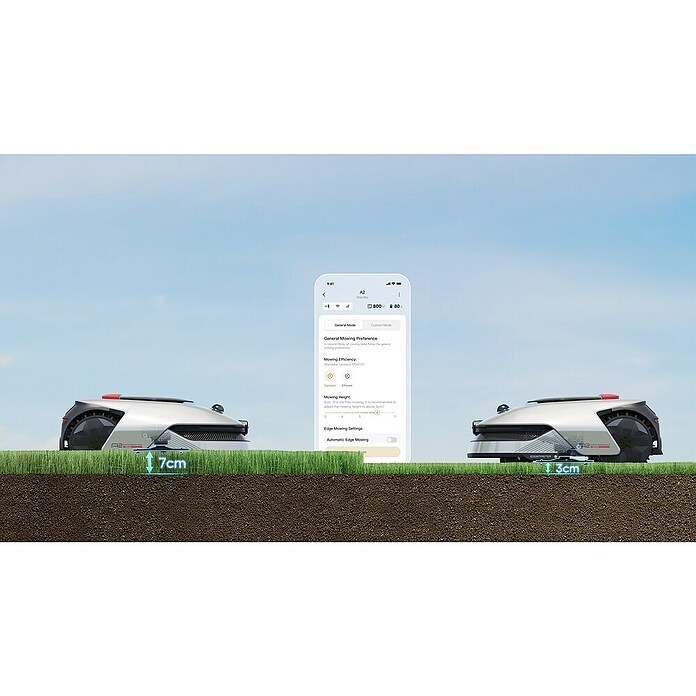 Dreame Mähroboter A2 (3 000 m², Schnittbreite: 22 cm, Laser-gestützte Navigation, LiDAR) | BAUHAUS