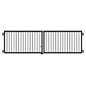 Plus Basic Zauntor Basic inkl. Beschläge (300 x 85 cm, Schwarz (RAL 9005), Stahl) | BAUHAUS