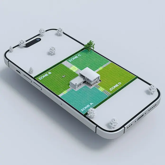 Dreame Mähroboter A1 Pro - 2.000 m², Schnittbreite: 22 cm, Laser-gestützte Navigation, LiDAR - Smartphone-Display mit Hausgarten-App, Zonen A bis D. Innovative Gartenplanung und -steuerung direkt auf Ihrem Handy.
