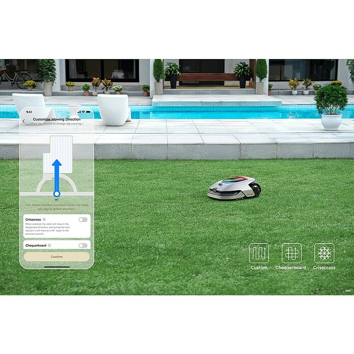 Dreame Mähroboter A2 (3 000 m², Schnittbreite: 22 cm, Laser-gestützte Navigation, LiDAR) | BAUHAUS