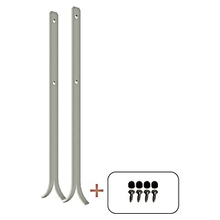 Plus Pfostenträger Universal (L x B x H: 0,5 x 4 x 60 cm, Silber)