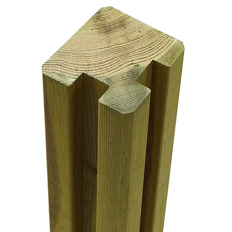 Plus  Holzpfosten 2 Nuten Ecke