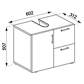 VCM Flandu Waschtischunterschrank (B x T x H: 61 x 32 x 51 cm, Weiß, Matt) | BAUHAUS