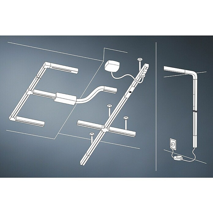 Paulmann URail Alimentación de corriente ZB (100 cm, 100 W, Negro, Incluidas tapas de los extremos) | BAUHAUS