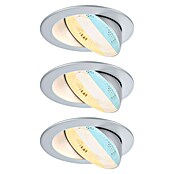 Paulmann LED-Einbauspot (Warmweiß, Durchmesser: 10,5 cm, Chrom matt, 3 Stk.) | BAUHAUS