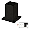 Plus Aufschraubhülse für Pfosten 9 cm (L x B x H: 15 x 15 x 15 cm, Pulverbeschichtet, Schwarz (RAL 9005)) | BAUHAUS