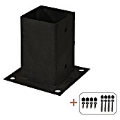 Plus Aufschraubhülse für Pfosten 9 cm (L x B x H: 15 x 15 x 15 cm, Pulverbeschichtet, Schwarz (RAL 9005)) | BAUHAUS