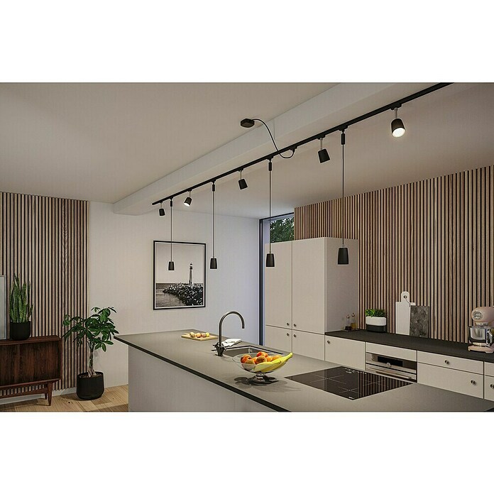 Paulmann URail Alimentación de corriente ZB (100 cm, 100 W, Negro, Incluidas tapas de los extremos) | BAUHAUS