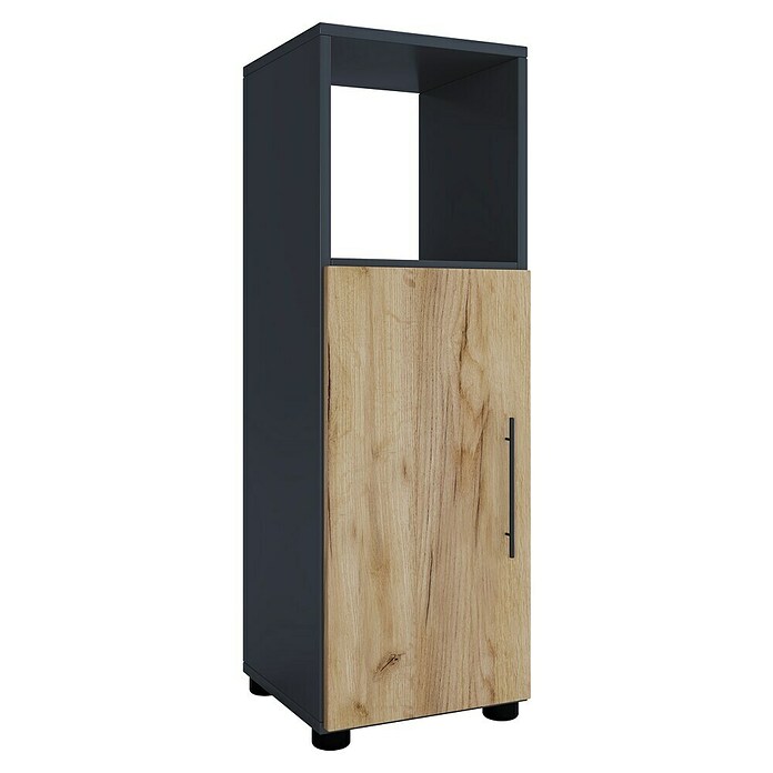 VCM Flandu Midischrank (B x T x H: 31 x 32 x 93 cm, Anthrazit/Honig-Eiche, Matt) | BAUHAUS