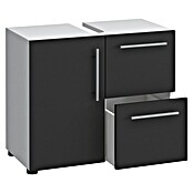 VCM Flandu Waschtischunterschrank (B x T x H: 61 x 32 x 51 cm, Weiß/Schwarz, Matt) | BAUHAUS