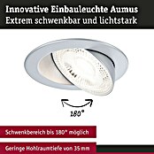 Paulmann LED-Einbauspot (Warmweiß, Durchmesser: 10,5 cm, Chrom matt, 3 Stk.) | BAUHAUS