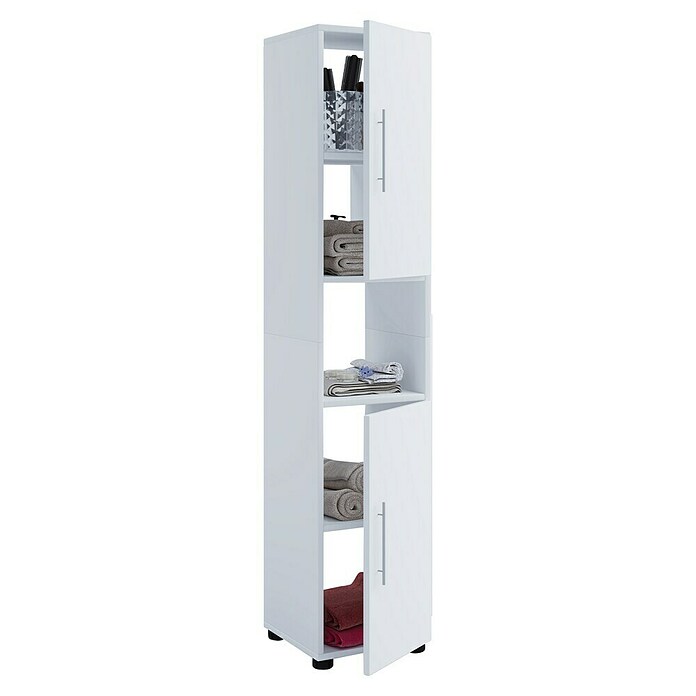 VCM Flandu Hochschrank (B x T x H: 31 x 30 x 160 cm, Weiß, Matt) | BAUHAUS