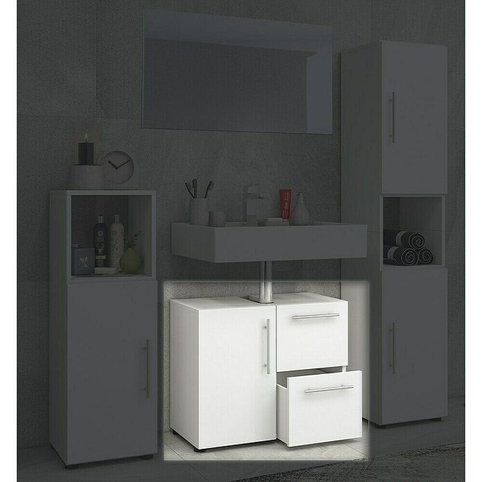 VCM Flandu Waschtischunterschrank (B x T x H: 61 x 32 x 51 cm, Weiß, Matt) | BAUHAUS