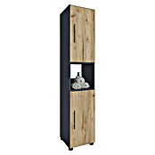 VCM Flandu Hochschrank (B x T x H: 31 x 30 x 160 cm, Anthrazit/Honig-Eiche, Matt) | BAUHAUS