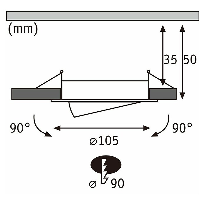 Paulmann Foco LED empotrable Aumus (Blanco cálido, Diámetro: 10,5 cm, Cromo, 3 ud.) | BAUHAUS