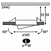Paulmann Foco LED empotrable Aumus (Blanco cálido, Diámetro: 10,5 cm, Cromo, 3 ud.) | BAUHAUS