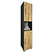 VCM Flandu Hochschrank (B x T x H: 31 x 30 x 160 cm, Anthrazit/Honig-Eiche, Matt) | BAUHAUS