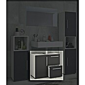 VCM Flandu Waschtischunterschrank (B x T x H: 61 x 32 x 51 cm, Weiß/Schwarz, Matt) | BAUHAUS