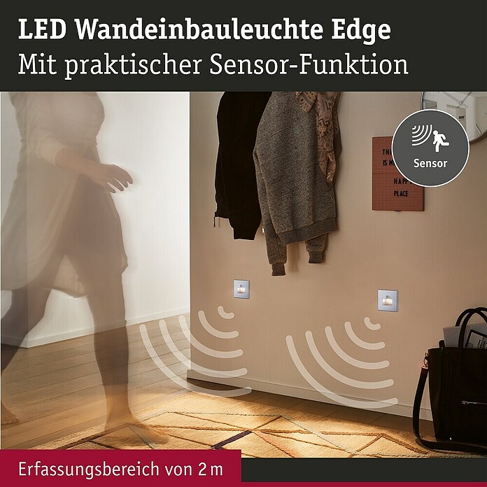 Paulmann LED-Wandstrahler (2,2 W, L x B x H: 4,2 x 8 x 8 cm, Weiß, Warmweiß) | BAUHAUS