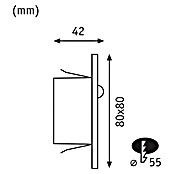 Paulmann Foco de pared LED (2,2 W, L x An x Al: 4,2 x 8 x 8 cm, Blanco, Blanco cálido) | BAUHAUS