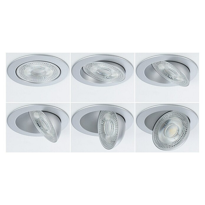 Paulmann Foco LED empotrable Aumus (Blanco cálido, Diámetro: 10,5 cm, Cromo, 3 ud.) | BAUHAUS