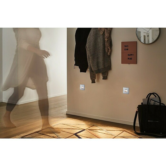 Paulmann Foco de pared LED (2,2 W, L x An x Al: 4,2 x 8 x 8 cm, Cromo, Blanco cálido) | BAUHAUS