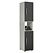 VCM Flandu Hochschrank (B x T x H: 31 x 30 x 160 cm, Weiß/Schwarz, Matt) | BAUHAUS