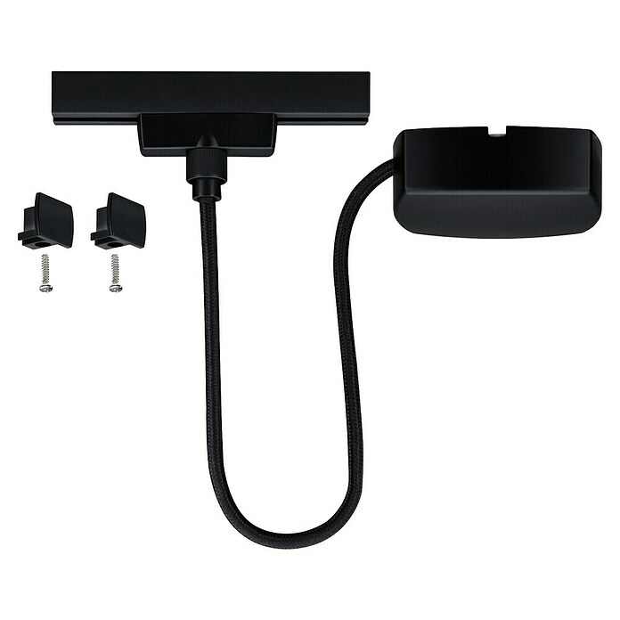 Paulmann URail Alimentación de corriente ZB (100 cm, 100 W, Negro, Incluidas tapas de los extremos) | BAUHAUS