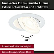 Paulmann LED-Einbauspot (Warmweiß, Durchmesser: 10,5 cm, Weiß, 1 Stk.) | BAUHAUS