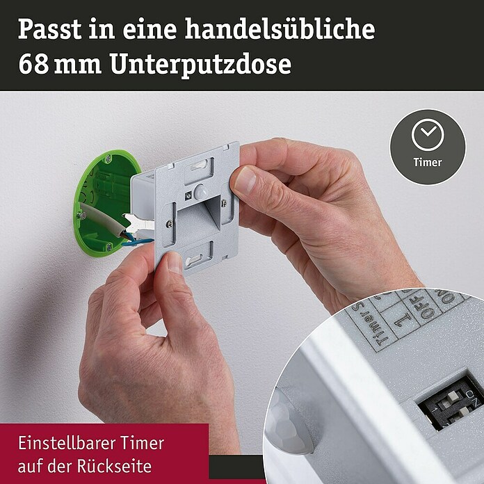 Paulmann LED-Wandstrahler (2,2 W, L x B x H: 4,2 x 8 x 8 cm, Weiß, Warmweiß) | BAUHAUS
