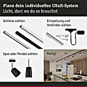 Paulmann URail Stromeinspeisung (100 cm, 100 W, Schwarz matt, Inkl. Endkappe) | BAUHAUS