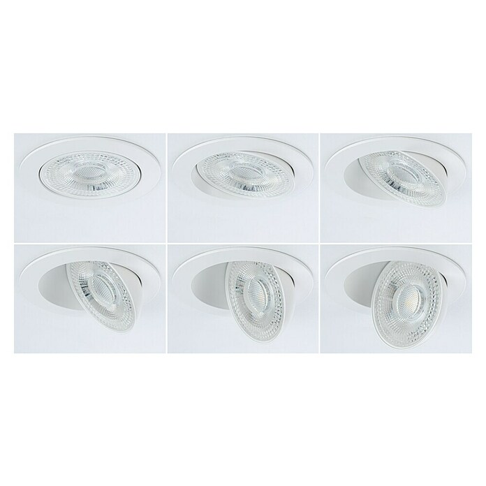 Paulmann LED-Einbauspot (Warmweiß, Durchmesser: 10,5 cm, Weiß, 3 Stk.) | BAUHAUS