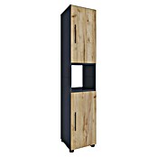 VCM Flandu Hochschrank (B x T x H: 31 x 30 x 160 cm, Anthrazit/Honig-Eiche, Matt) | BAUHAUS