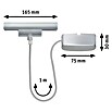 Paulmann URail Stromeinspeisung (100 cm, 100 W, Chrom matt, Inkl. Endkappe) | BAUHAUS