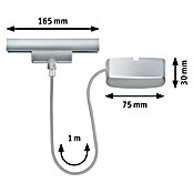 Paulmann URail Stromeinspeisung (100 cm, 100 W, Chrom matt, Inkl. Endkappe) | BAUHAUS